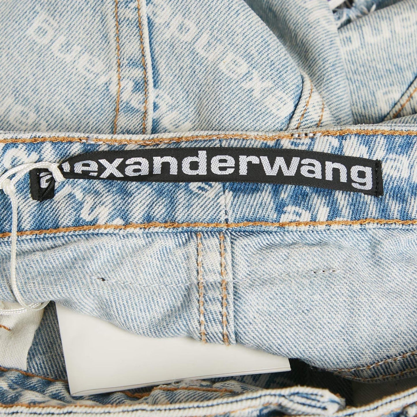 Alexander Wang Blue Denim Bite Highrise Shorts S/Waist 27"