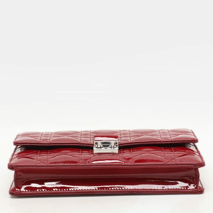Dior Red Patent Leather Wallet