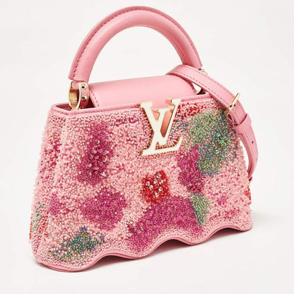 Louis Vuitton Capucines Mini – Rose Embroidered