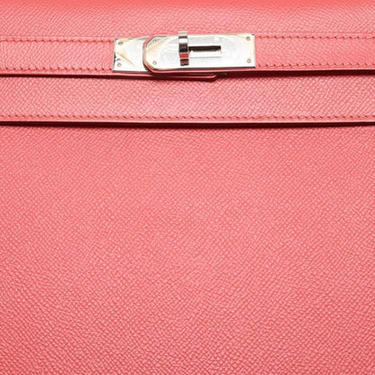 Hermès Rose Jaipur Epsom Leather Palladium Finish Kelly Sellier 28 Bag