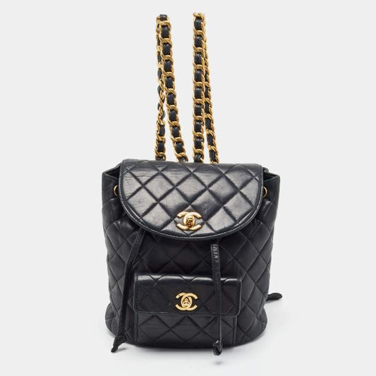 Chanel Black Quilted Leather Vintage Duma Backpack – Rare Classic