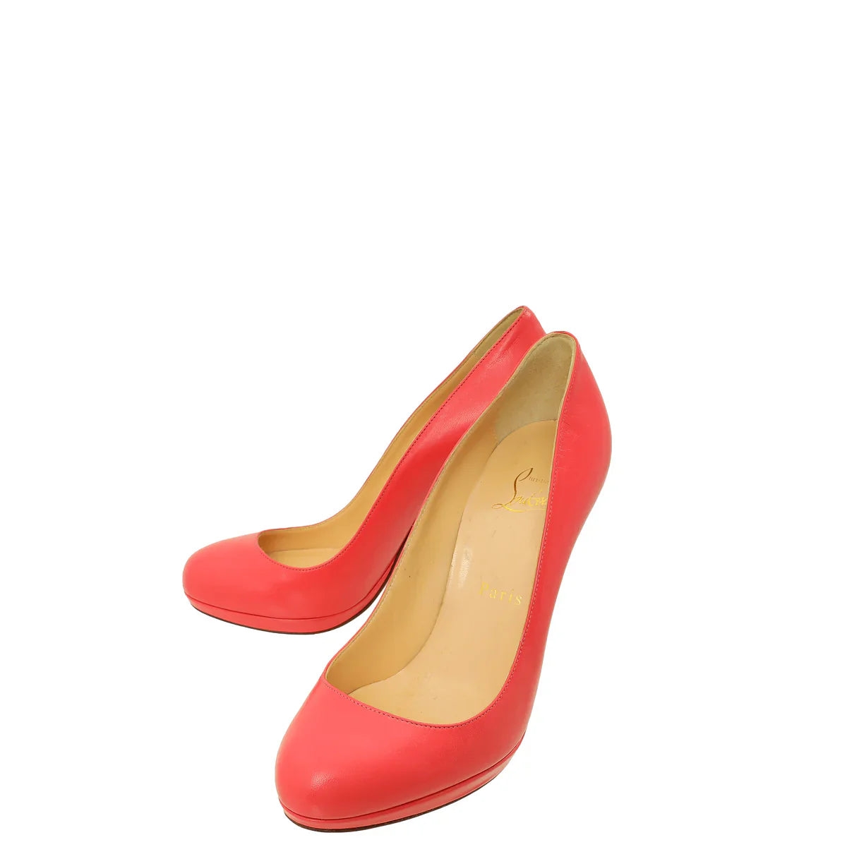 Christian Louboutin Coral New Simple Leather Pumps - Size 37