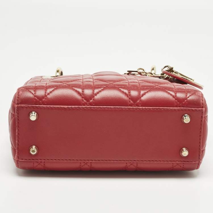 Dior Mini Lady Dior Tote in Red