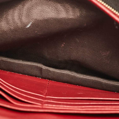 Gucci Red Leather Flap Wallet on Strap