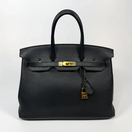HERMÈS BIRKIN 35 BLACK TOGO LEATHER WITH GHW