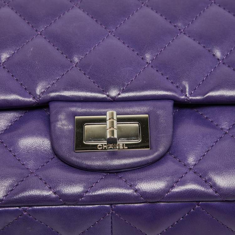 Chanel Purple Quilted Leather Reissue 2.55 Classic 227