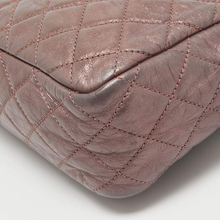 Chanel Metallic Pink Quilted Leather Reissue Camera Bag – Fair Condition