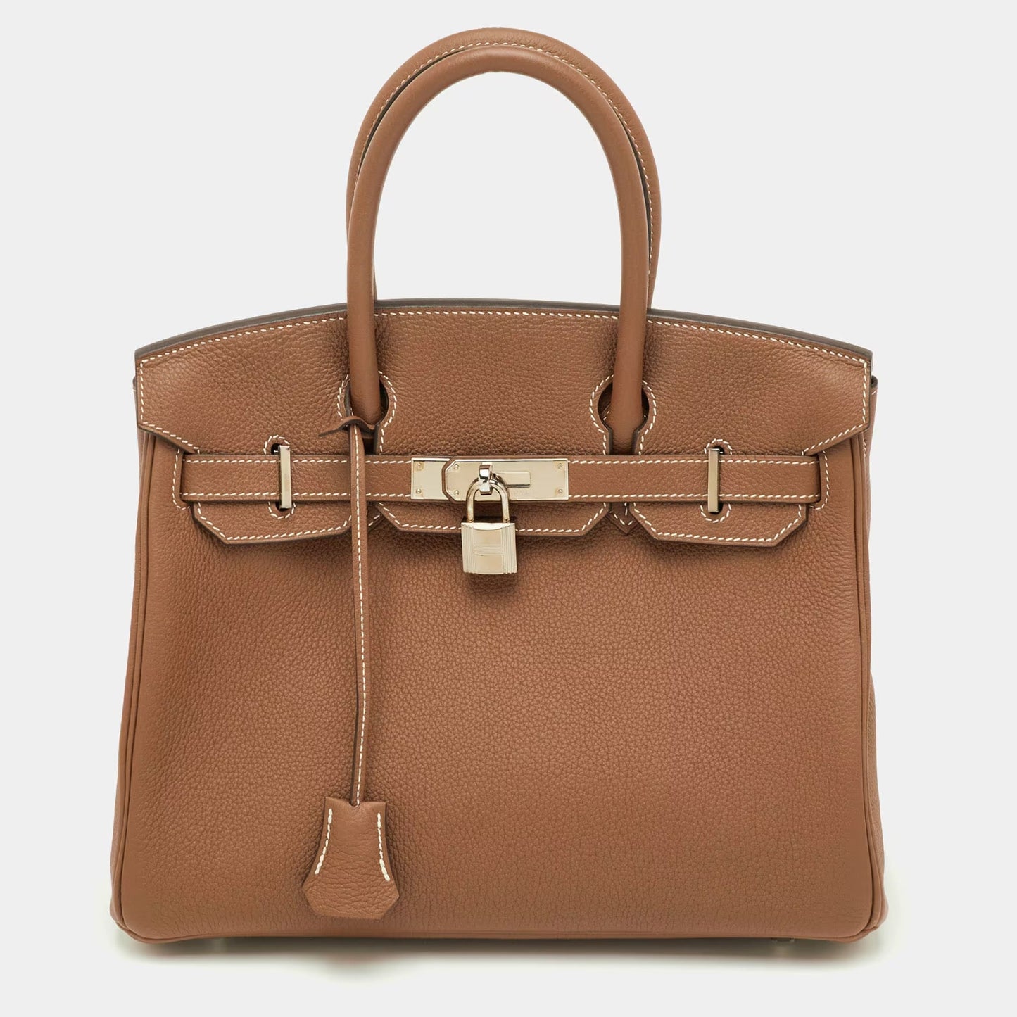 Hermes Birkin 30 Gold Togo Leather Palladium Finish Bag