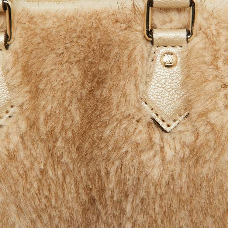 Louis Vuitton Mink Fur Nano Speedy Bag – Monogram Chain