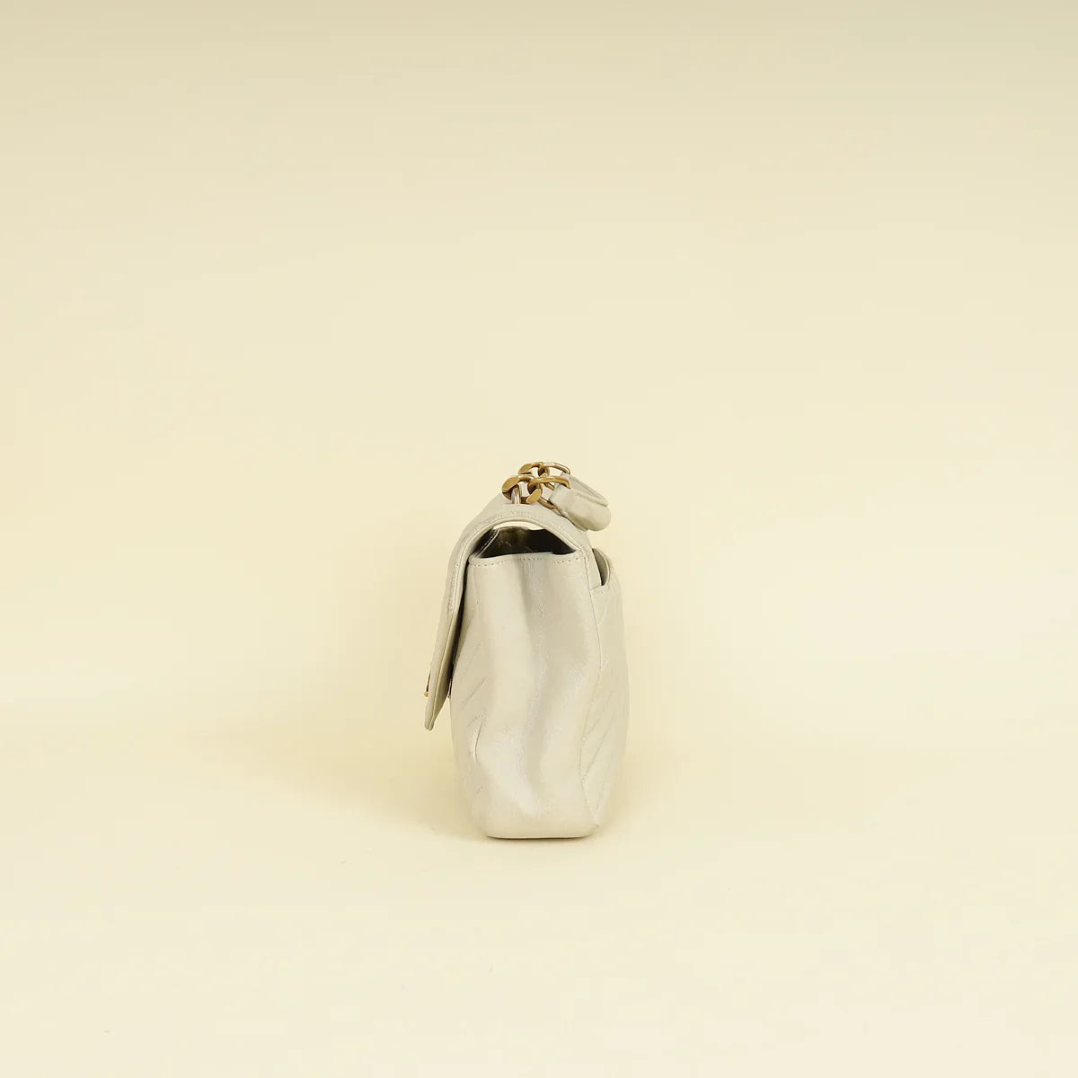 YSL Vintage Blanc College Medium Shoulder Bag