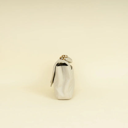 YSL Vintage Blanc College Medium Shoulder Bag