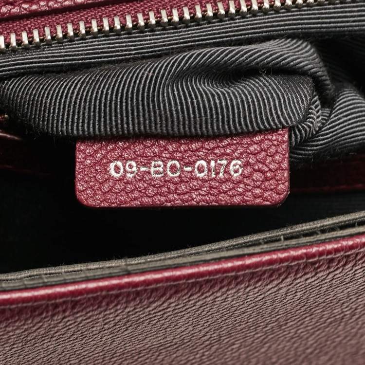 Dior Large Burgundy Shoulder Bag