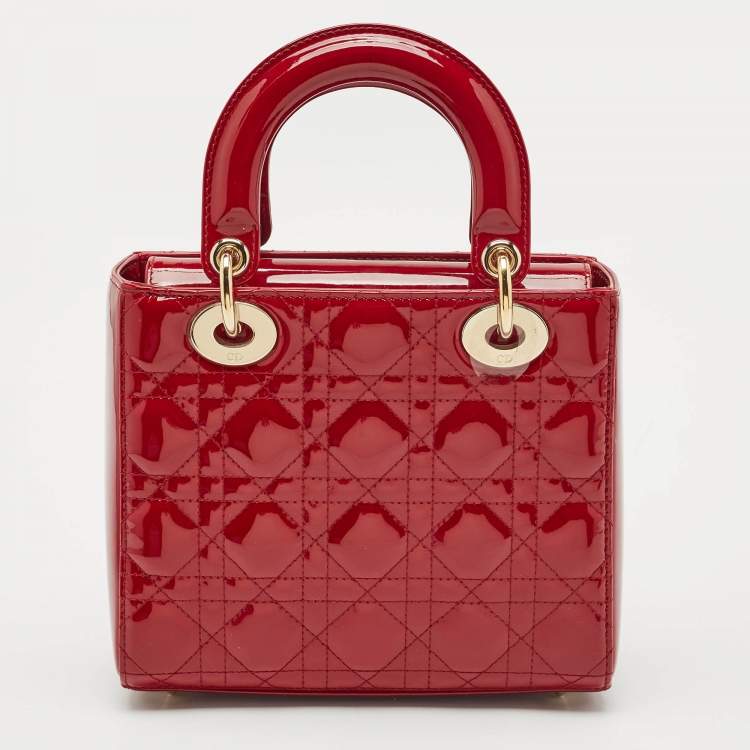 Dior Small Lady Dior Tote in Red
