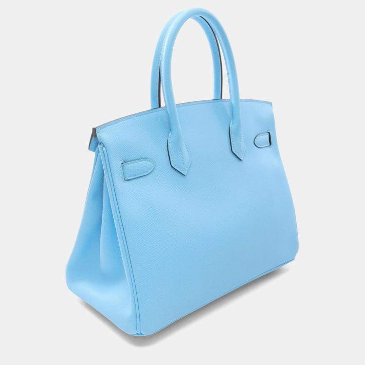 Hermès Birkin 30 Celeste Blue Epsom Leather with Gold Hardware
