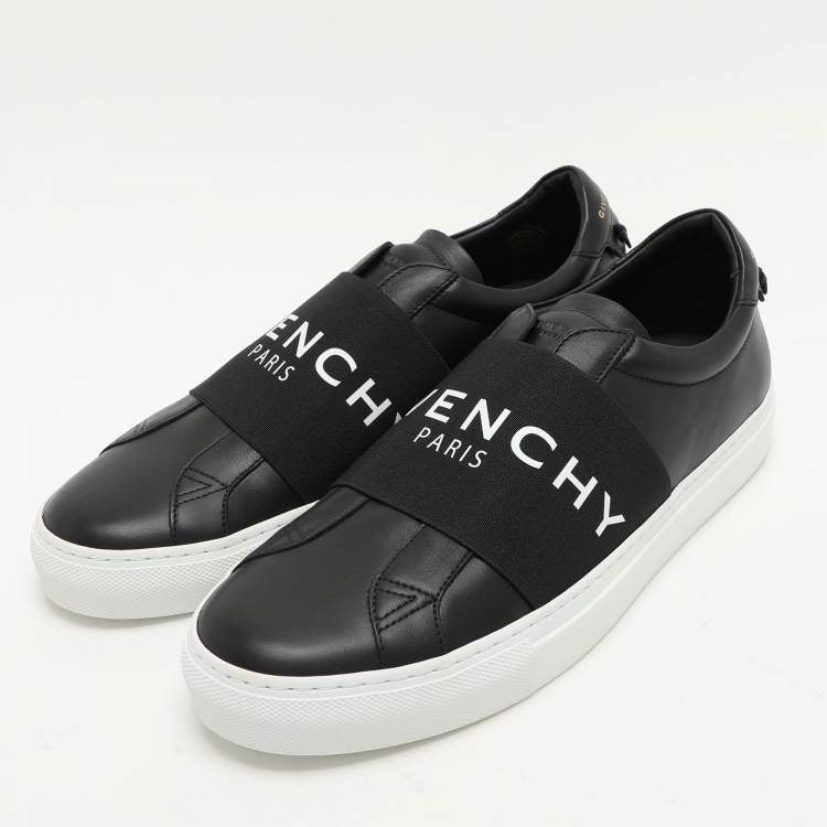 Givenchy Urban Street Black Leather Slip-On Sneakers – Size 41 – Brand New