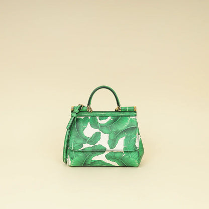 Dolce & Gabbana Miss Sicily Small Bag Banana Leaf Print