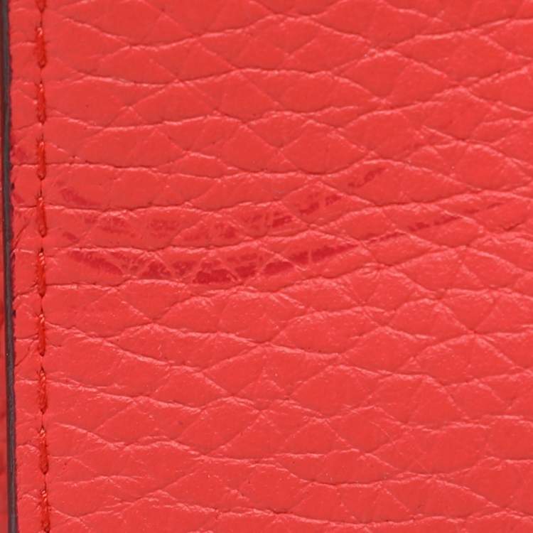 Christian Dior Coral Grained Leather Diorissimo Tote Bag