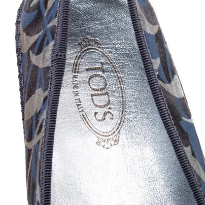 Tod’s Multicolor Floral Canvas Gommino Smoking Slippers - Size 39.5