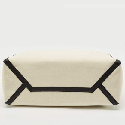 Valentino Garavani VLTN White & Black Canvas Tote Bag