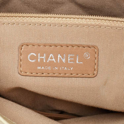 Chanel Cream Quilted Caviar Leather CC Tote