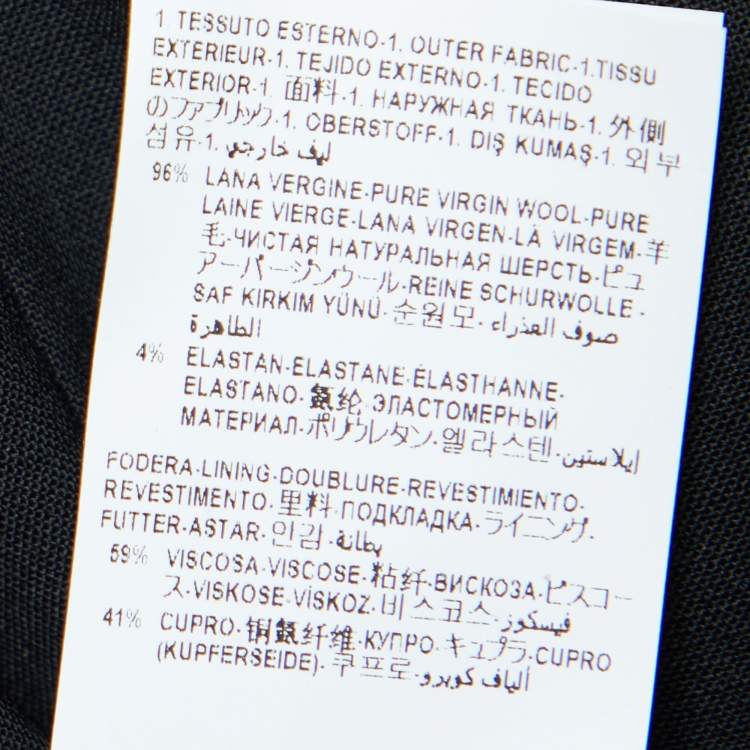 Versace Black Stretch Wool Tailored Trousers – Size XL Brand New