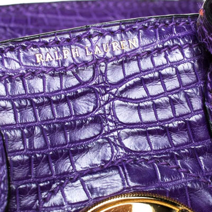 Ralph Lauren Purple Alligator Mini Ricky Tote