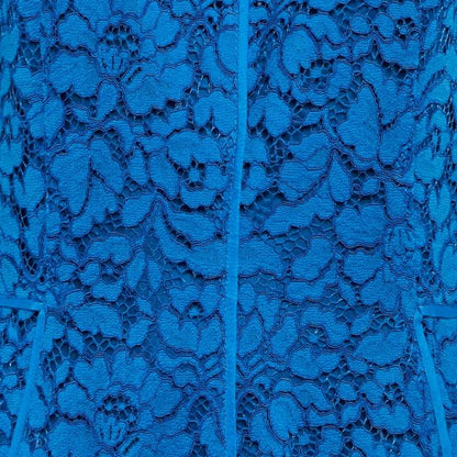 CH Carolina Herrera Blue Lace Floral Sheath Dress – Size L – Brand New