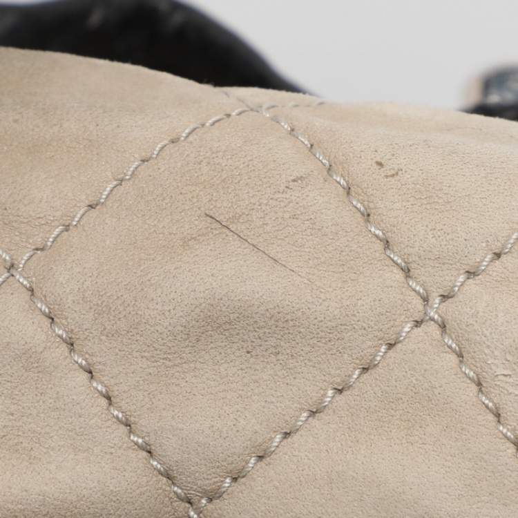 Chanel Black Quilted Glazed Leather Portobello Tote