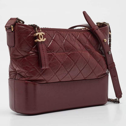 Chanel Red Quilted Leather Medium Gabrielle Hobo