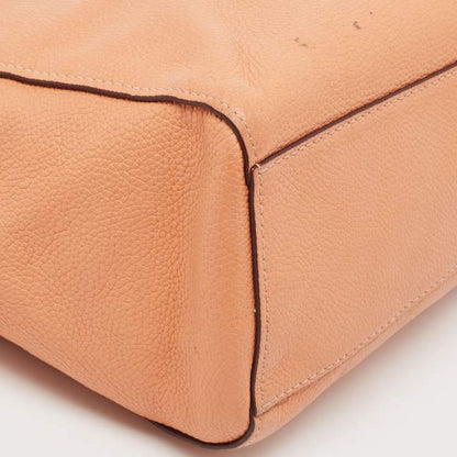 Coach Peach Leather Chain Tote Bag – Turnlock Detail