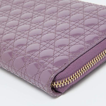 Dior Purple Lady Dior Zip Wallet