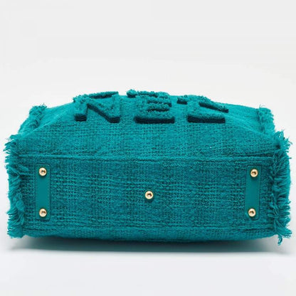 Chanel Medium Shopper Tote in Green Tweed