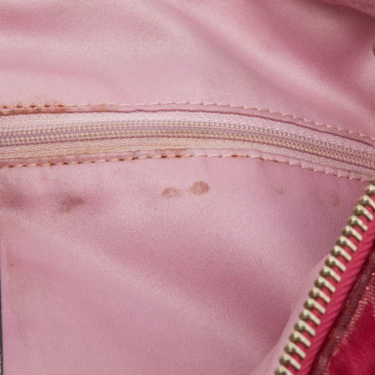 Coach Pink Canvas & Patent Leather Poppy Glam Tote