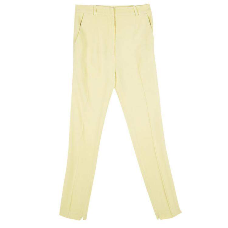 Balenciaga Yellow High Waist Tapered Pants – Size S