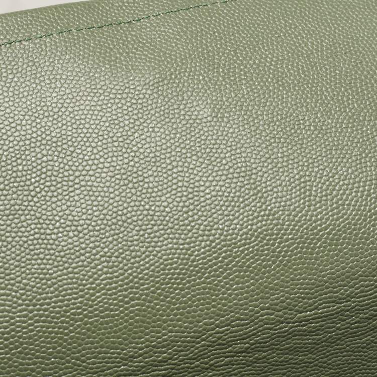 Chanel Green Caviar Leather Jumbo Classic Double Flap Bag