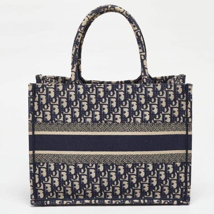 Dior Navy Blue Oblique Medium Book Tote