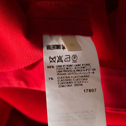 Valentino Red Wool Crepe Tailored Trousers – Size M