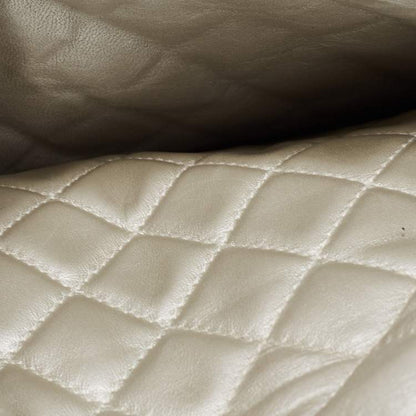 Chanel Metallic Grey Quilted Leather Maxi Classic Single Flap Bag