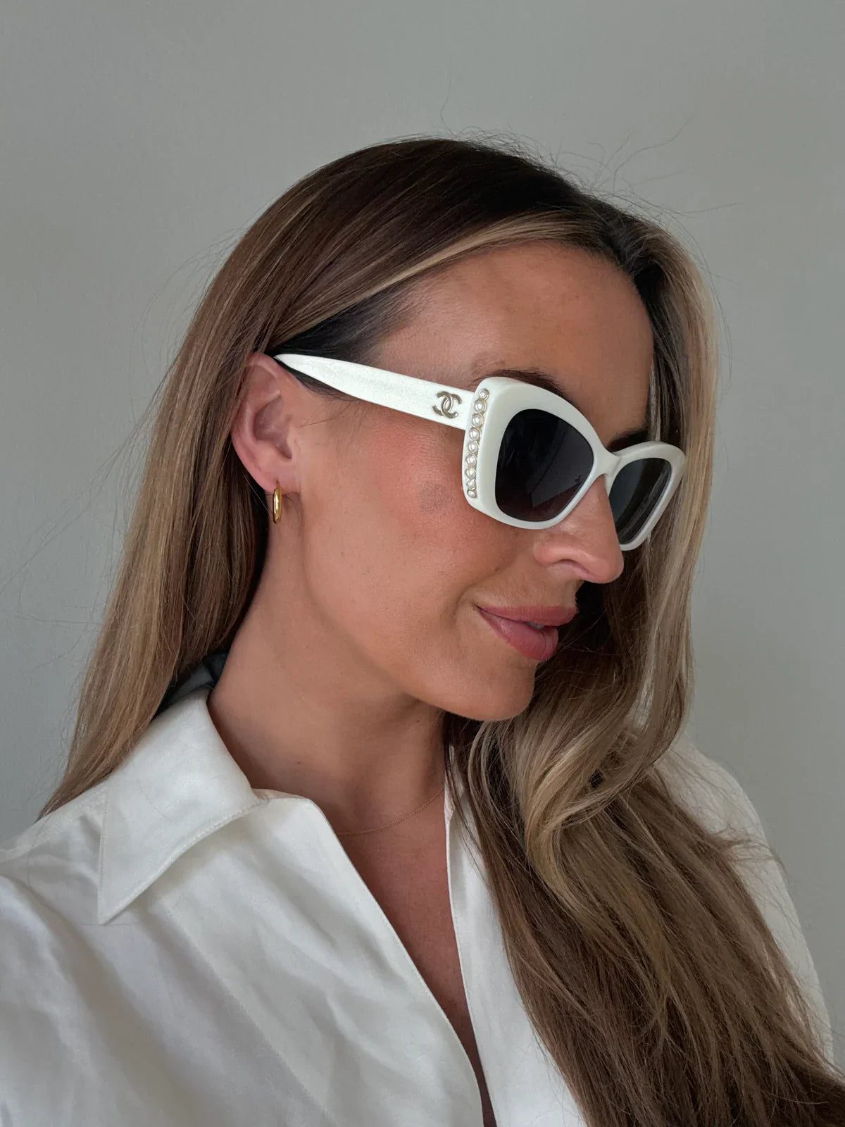 White Chanel Sunglasses