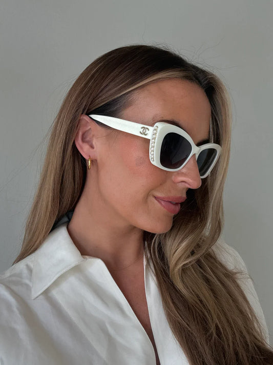 White Chanel Sunglasses