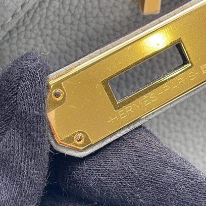 Hermès Birkin 30 Gris Mouette Togo Leather Bag with Gold Hardware