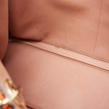Dior Large Orange Leather Diorissimo Shopper Tote – With Pouch