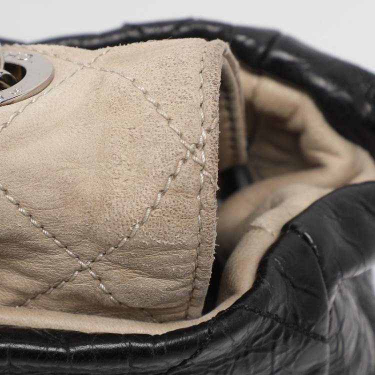 Chanel Black Quilted Glazed Leather Portobello Tote