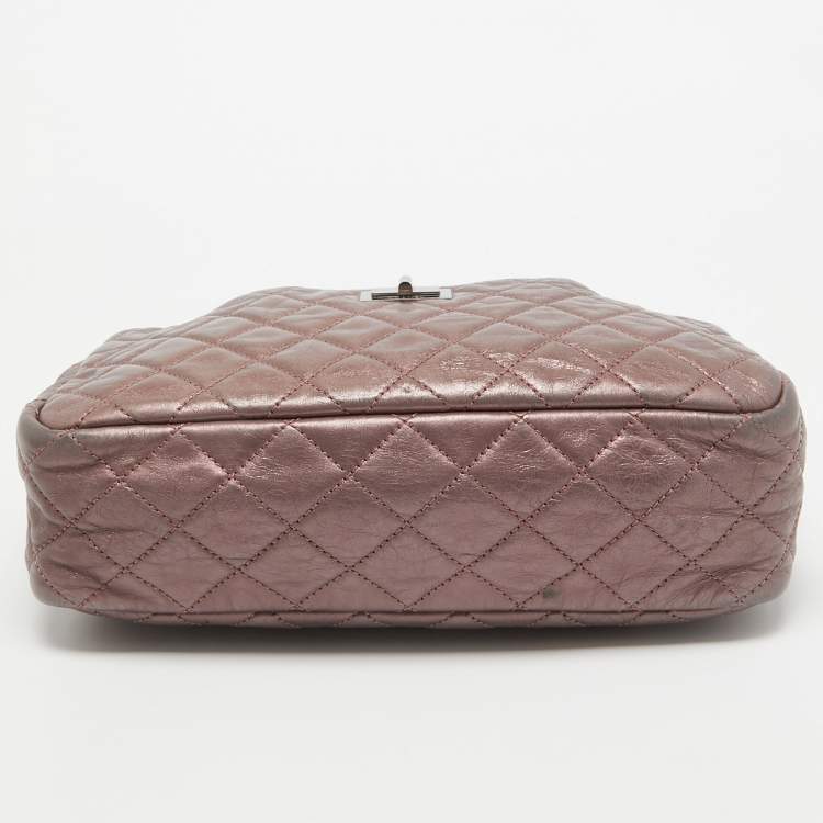 Chanel Metallic Pink Quilted Leather Reissue Camera Bag – Fair Condition