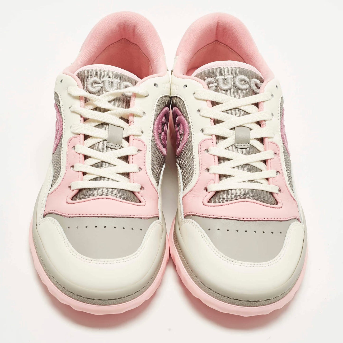 Gucci Mac80 Size 38 Multicolor Leather and Fabric Low Top Sneakers