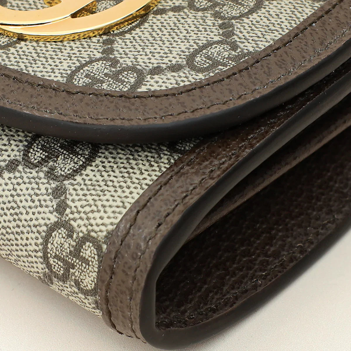 Gucci Ebony GG Guccissima Blondie Medium Chain Wallet