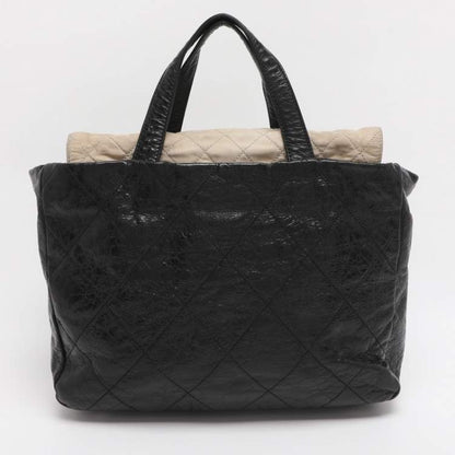 Chanel Black Quilted Glazed Leather Portobello Tote