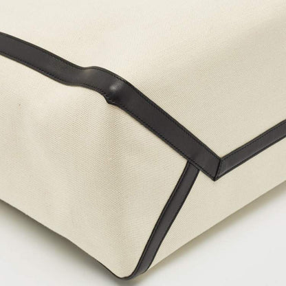 Valentino Garavani VLTN White & Black Canvas Tote Bag