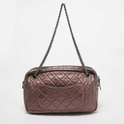 Chanel Metallic Pink Quilted Leather Reissue Camera Bag – Fair Condition