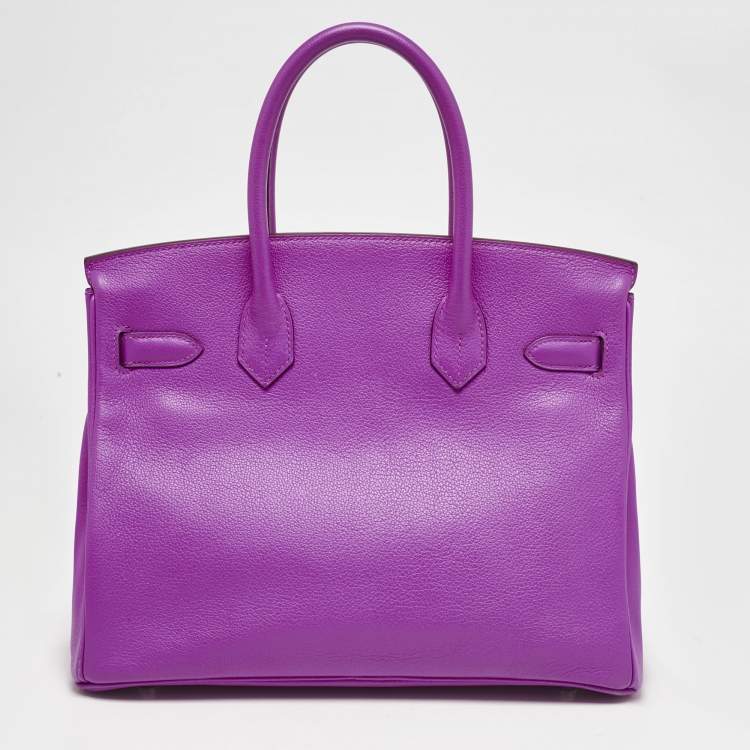Hermès Birkin 30 Magnolia Evercolor Leather Bag